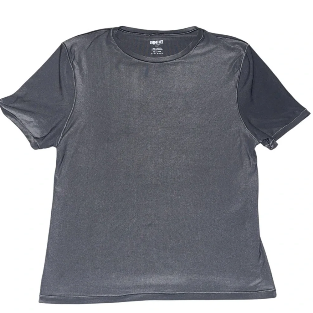 AERIE SMOOTHEZ Short Sleeve Crew Tee T Shirt in Shell Gray Small - Picture 3 of 5